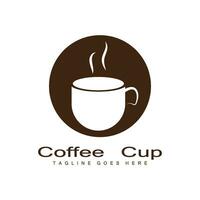 vetor de modelo de logotipo de xícara de café