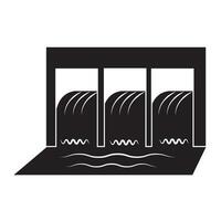 água barragem ícone logotipo vetor Projeto modelo
