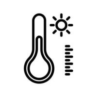 temperatura ícone vetor ou logotipo ilustração estilo