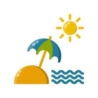 guarda-chuva ícone vetor ou logotipo ilustração estilo