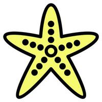 Estrela peixe ícone vetor ou logotipo ilustração estilo