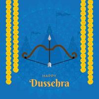 ilustração de arco e flecha para celebração dussehra feliz. vetor