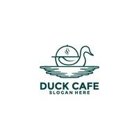 Pato cafeteria vetor , criativo restaurante logotipo Projeto modelo