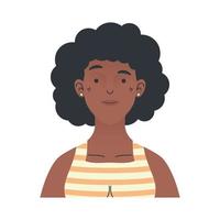 personagem de mulher afro vetor