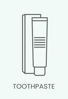 linear ícone pasta de dentes. vetor ilustração para dental clínica