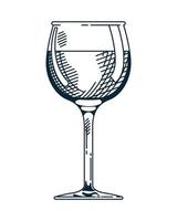 copo de vinho bebida bebida mão desenhada ícone de estilo vetor