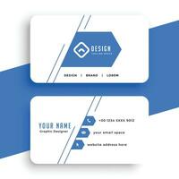 simples azul linha estilo o negócio cartão Projeto vetor