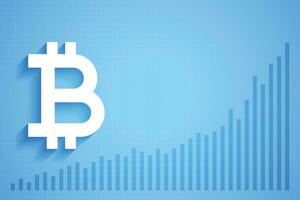 bitcoin digital criptografia moeda crescimento gráfico gráfico vetor
