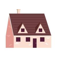 fachada rosa da casa vetor