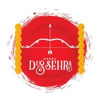 feliz dussehra hindu cultura cartão Projeto vetor