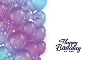 feliz aniversário balões decoração fundo vetor