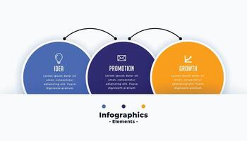 círculos infográfico modelo conectando com uns aos outros vetor