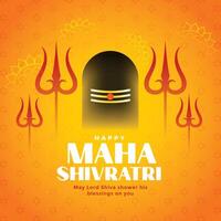 maha Shivratri tradicional hindu festival desejos cartão vetor