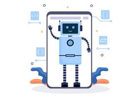 tecnologia de cérebro digital de inteligência artificial e conceito de engenharia com dados de programador ou sistemas que podem ser configurados em um contexto científico. ilustração vetorial vetor