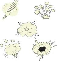 coleção do histórias em quadrinhos explosão nuvens. discurso bolha elementos vetor