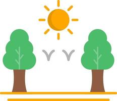 ícone plano de floresta vetor