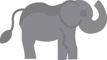 ícone plano de elefante vetor