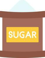 ícone plano de saco de açúcar vetor