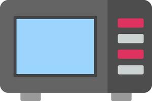 ícone plano de micro-ondas vetor