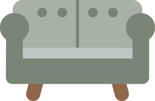 ícone plano de sofá vetor