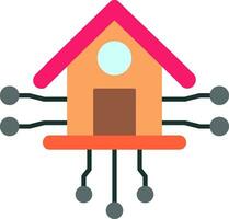 ícone plano de casa inteligente vetor