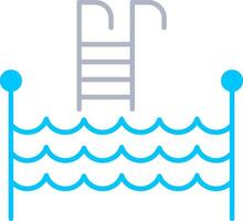 ícone plano de piscina vetor