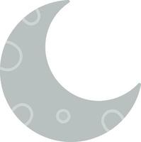 ícone plano meia lua vetor