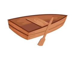 ícone de barco de madeira vetor
