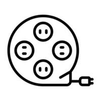 ícone de vetor de cabo de extensão