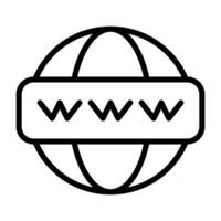 ícone de vetor da world wide web