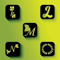 design de logotipo de folha ecológica vetor