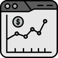 ícone de vetor do mercado de ações