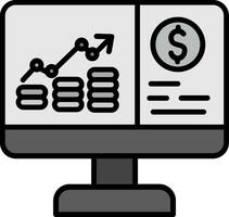 ícone de vetor do mercado de ações