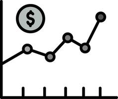 ícone de vetor do mercado de ações