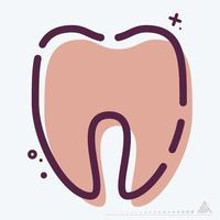 ícone vetor de dente - estilo mbe