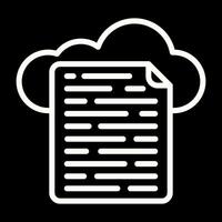 ícone de vetor de dados em nuvem