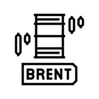 brent óleo cru indústria linha ícone vetor ilustração