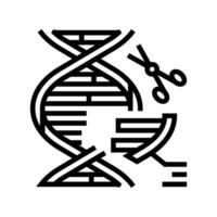 genoma edição criptogenética linha ícone vetor ilustração