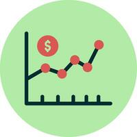 ícone de vetor do mercado de ações