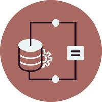 ícone de vetor de integração de dados