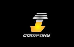 Eu ícone do logotipo da letra do alfabeto para negócios e empresas com design de listras amarelas vetor