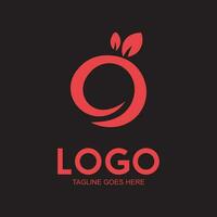 minimalista, saudável e colorida frutas logotipo Projeto vetor usando para cosméticos, ecologia atividade, Comida e suco empresa.