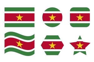 ilustração simples da bandeira do suriname para o dia da independência ou eleição vetor