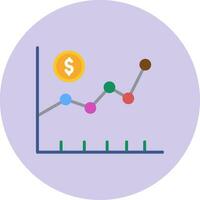 ícone de vetor do mercado de ações