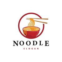 macarrão logotipo vetor tradicional japonês Comida ramen Macarrão restaurante marca silhueta Projeto modelo