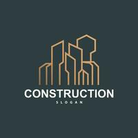construção real Estado apartamento construção logotipo, elegante Prêmio rústico monograma vetor Projeto