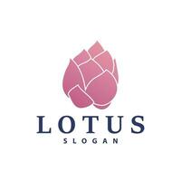 lótus logotipo vetor flor jardim Projeto simples elegante minimalista ilustração modelo