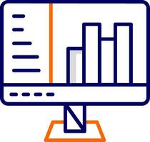 ícone de vetor de gráfico de barras