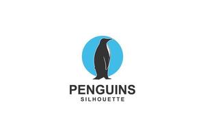 ilustração de ícone de vetor de design de modelo de logotipo de pinguim