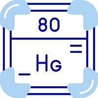 mercúrio linha preenchidas ícone vetor